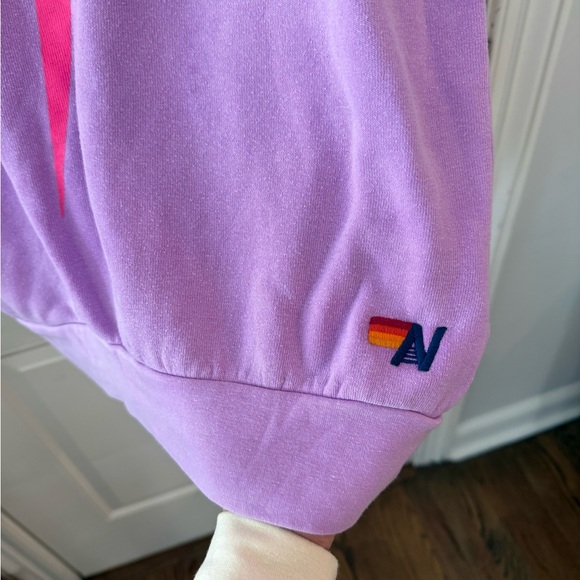 Aviator Nation Purple & Pink Set with Pink lightning bolt, Size Small - Picture 12 of 14